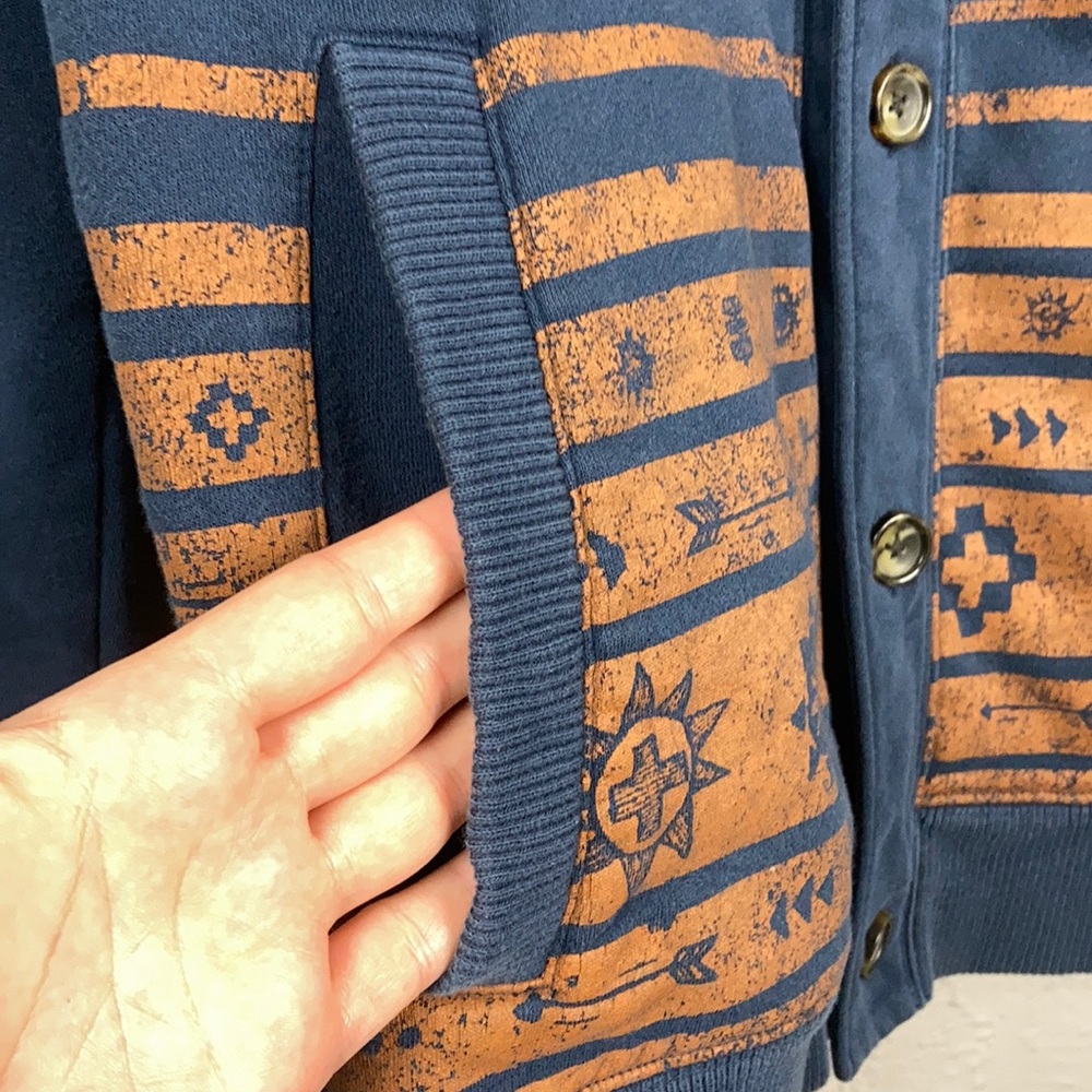Arizona Jean Co. Navy Blue Button Up Sweater XL - Picture 4 of 9
